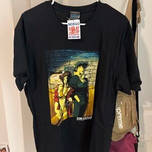 Indigo Black T-Shirt with Graphic Design